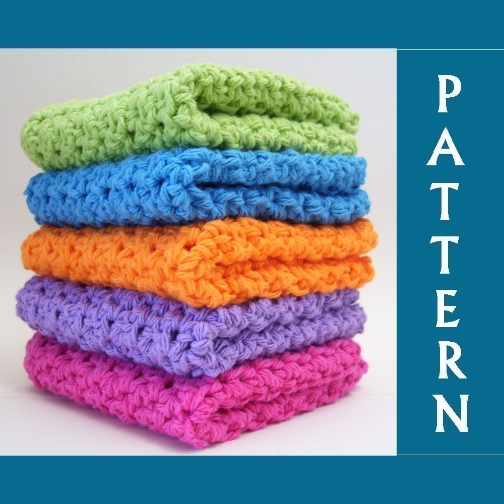 Crochet Pattern--JustRight and BigTime Dishcloths