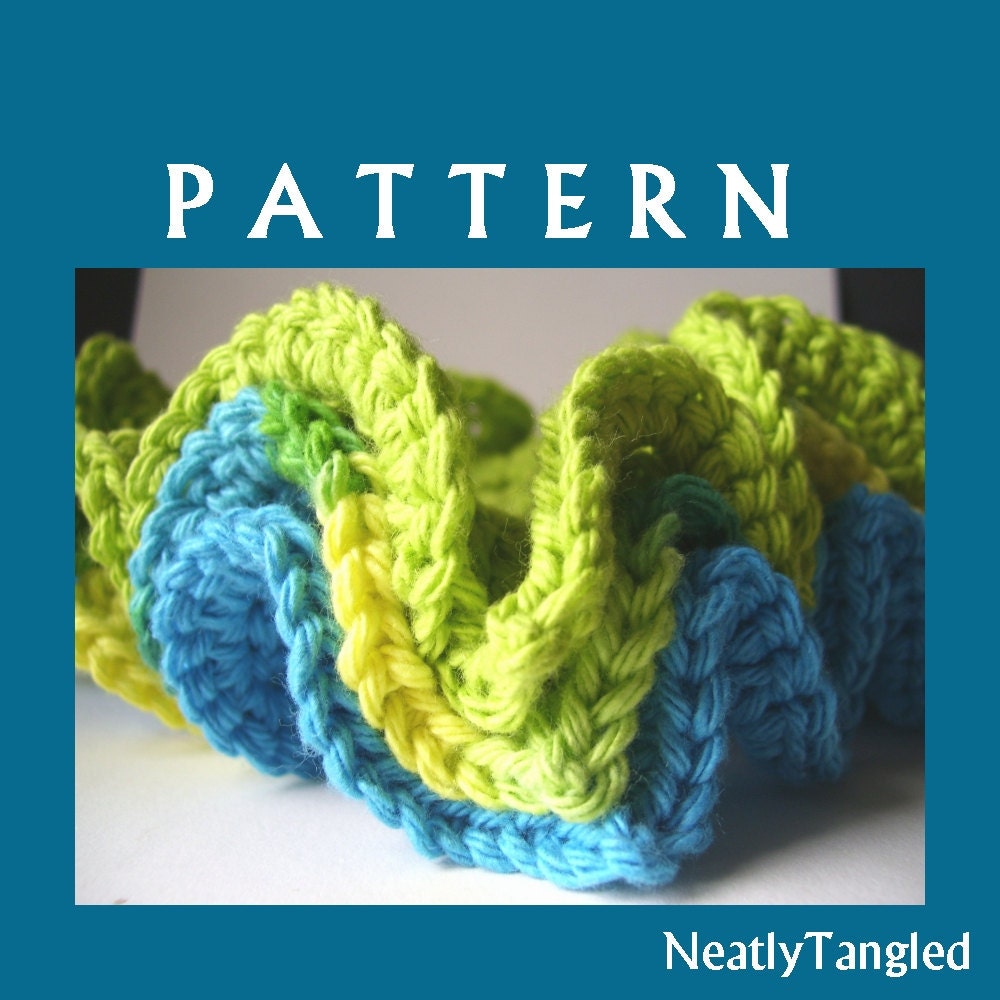 Crochet Pattern--Scrubbing Ruffles Dishcloth