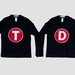 Superhero Monogram- Long Sleeve Shirt Applique- Kids