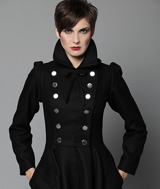 Double Breasted Wool Olga Coat