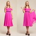 Fuschia Silk Hand Gathered Bustier Gown
