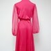 vintage FUCHSIA PINK SECRETARY dress . s - m