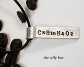 Molecular Formula Hand Stamped - Coffee Necklace