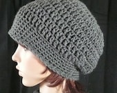 Slouchy Hat in Medium Gray