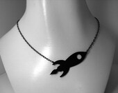Rocket Ship Recycled Vinyl Record Silhouette
