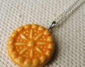 carnival necklace, tangerine ... handmade porcelain jewelry by Sofia Masri