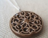 francesca necklace, espresso ... porcelain jewelry by Sofia Masri