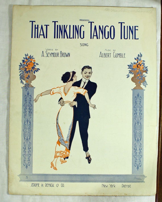 Vintage Sheet Music That Tinkling Tango Tune 1913 Dance Song - SecondLife