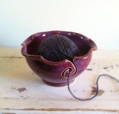 Yarn Bowl, Knitting bowl, yarn organizer, craft supplies, knitting and crochet