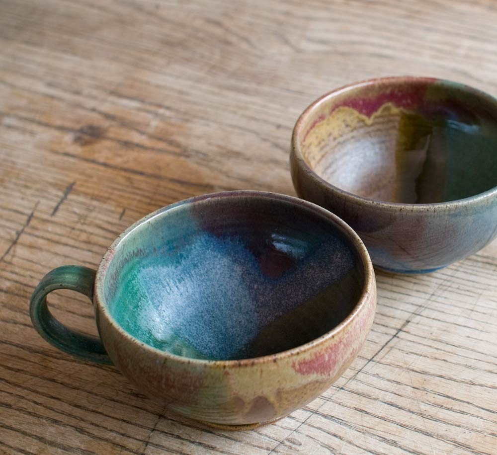 IN STOCK Set of two soup mugs-