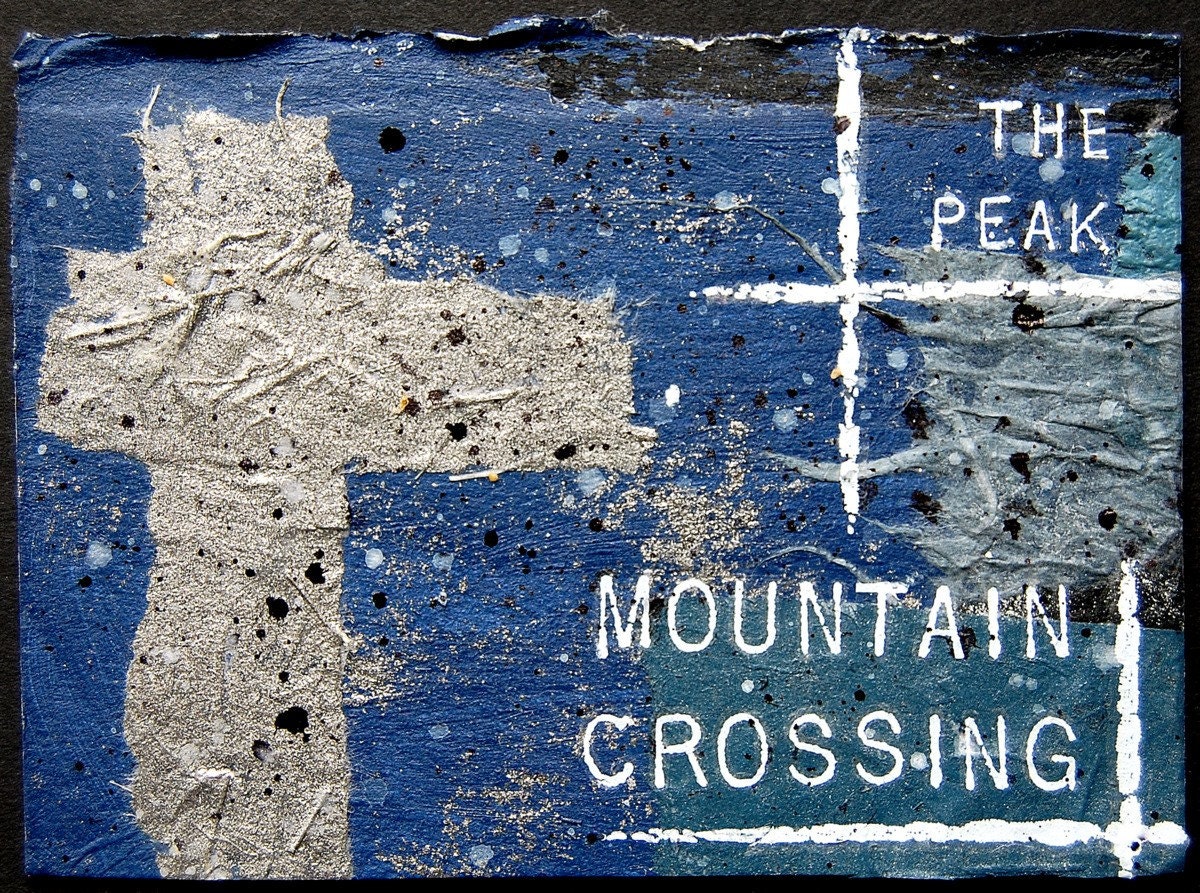 Mixed Media Art - Mountain Crossing