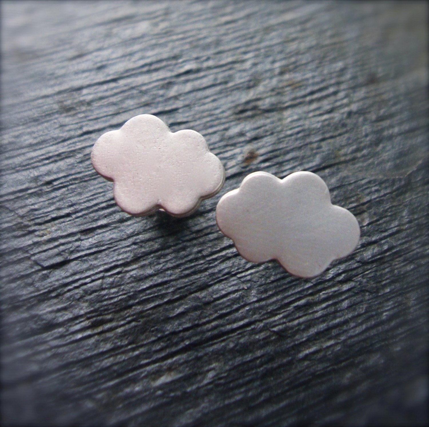 Silver Cloud Stud Earrings