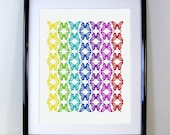 Rainbow Butterfly Large format art print 16x20 - other sizes available
