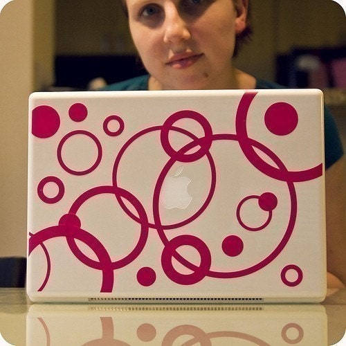 Bubble Laptop Decal - 18 colors to choose from