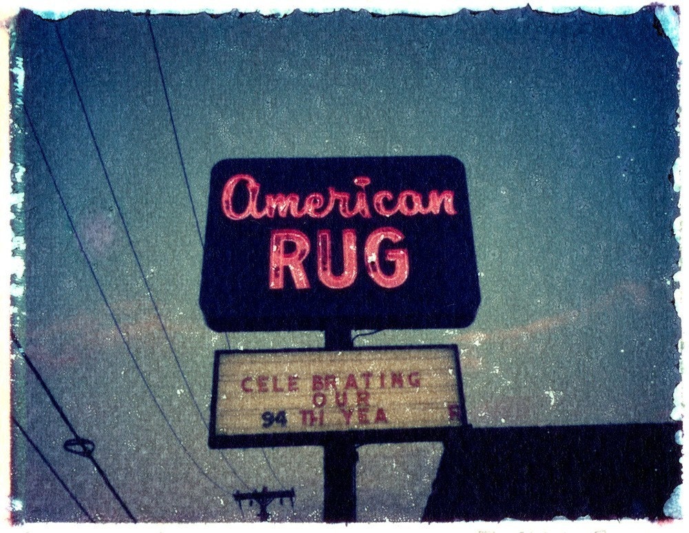 print - American Rug -- Polaroid transfer
