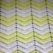 Custom Listing for Cate - aliveparis. Grey & Yellow 100% Wool Chevron Baby Blanket