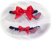 Handmade Wedding Garter set with Minnesota Twins fabric Keepsake Toss  Bridal wnr