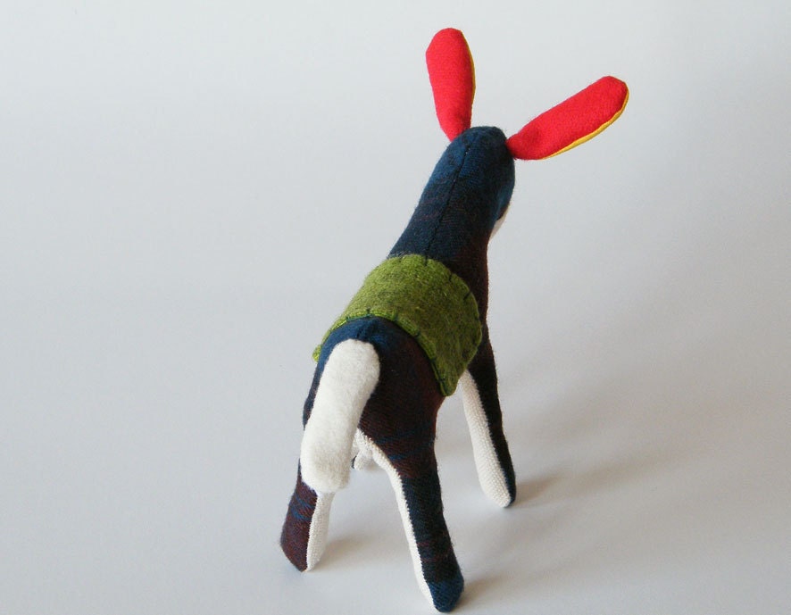 blue plaid donkey