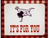 IT'S FOR YOU letterpress postcard