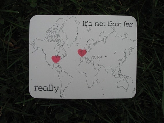 it's not that far really world edition postcard