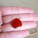 Orange Carnelian Necklace Faceted Bezel Set Handmade Semi Precioius Stone Jewelry Gold Vermeil Bezel Set