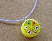 CRANKY  - Upcycled Trivial Pursuit Pendant