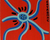 original abstract creature painting / Doesn't Suck Too Much / 3809 / octo-art
