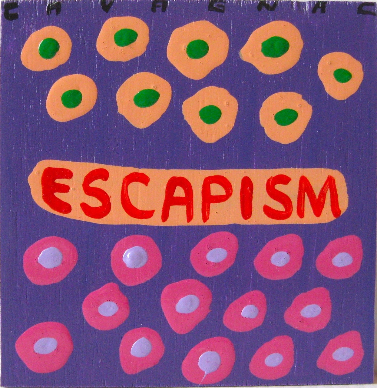original painting / Get Away From Escapism / 3963 / a vacation from my vacation or contemplating procrastinating but i'm putting it off