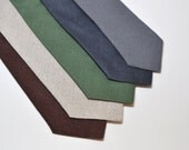 Linen Neckties for Your Wedding Party Mens Ties or Kids Ties