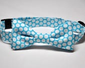 Boys Bow Tie Turqoise Polka Dot Bowtie