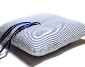 Ringbearer Pillow Blue Seersucker Stripes Simply Modern Ring Pillow by Me and Matilda