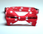 Red and White Stars Bowtie for Boys Patriotic Kids Tie