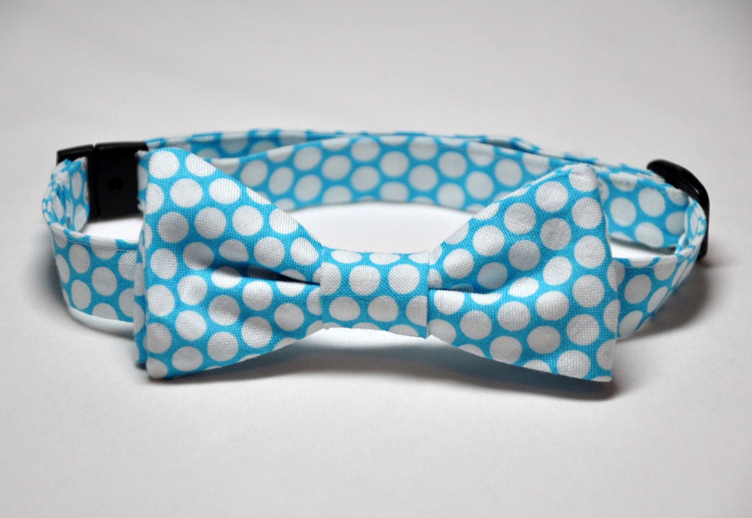 Boys Bow Tie Turqoise Polka Dot Bowtie