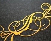 Scrapbooking Scroll - Fly away - Yellow