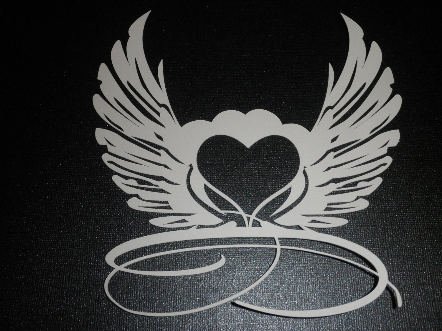 Heart of Wings scroll - White