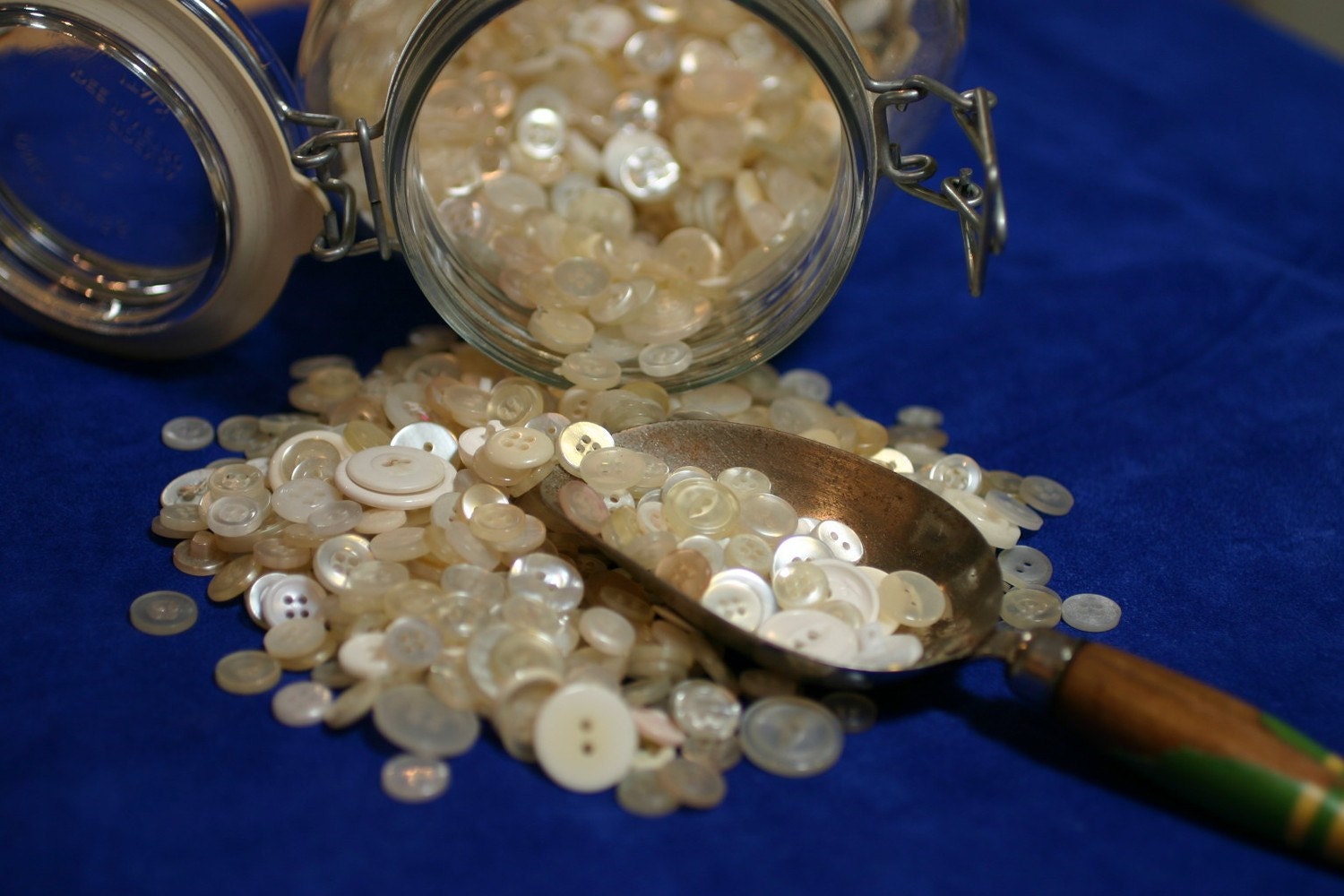 Vintage White Buttons By The Scoop