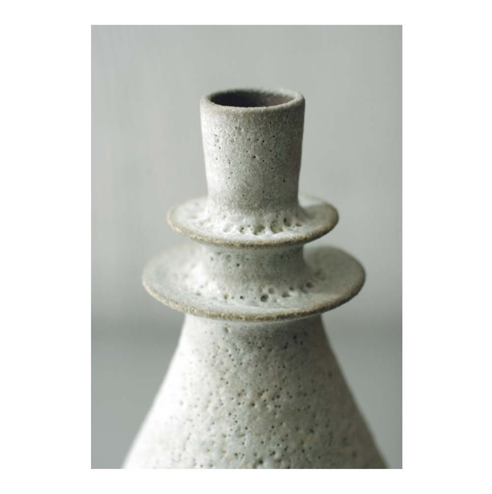 Flanged Lab Vase in Beach Stone White by Sara Paloma