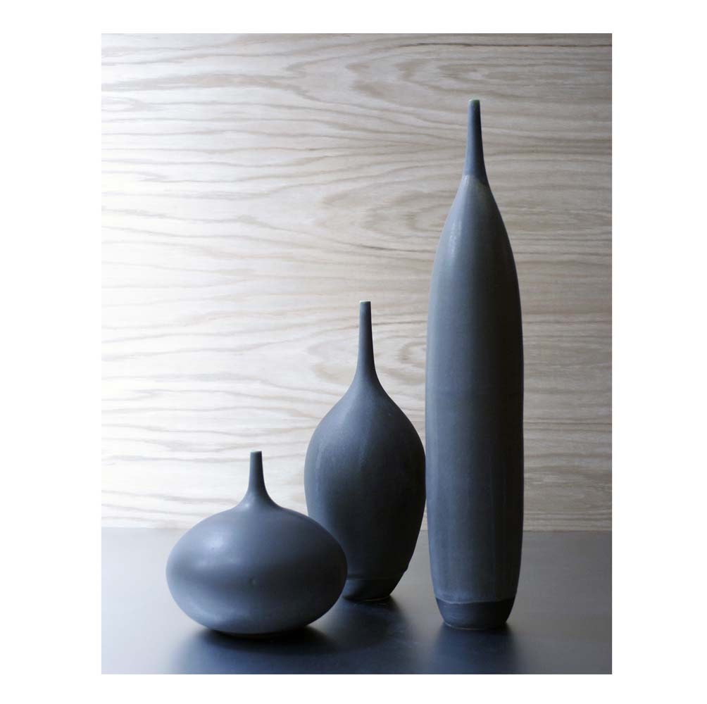 3 Large Slate Bottle Vases by Sara Paloma