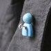 Key To My Heart Blue Person Game Piece Brooch Made With Recycled Plastic
