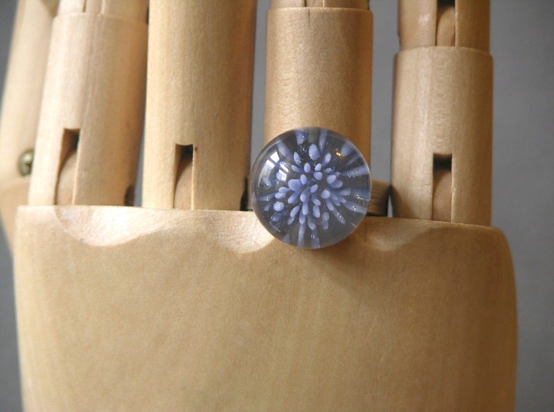 Blue Bachelor Button Ring