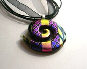 Fused Glass Pendant (Flourish in Multi)