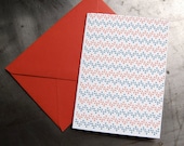 Two Stripes - Letterpress cross stitch card - SET