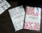 Zorah Patterned Letterpress Notebook, silver