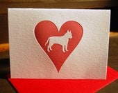 Heart: Pit Bull, letterpress card