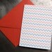 Two Stripes - Letterpress cross stitch card