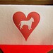 Heart: Pit Bull, letterpress card