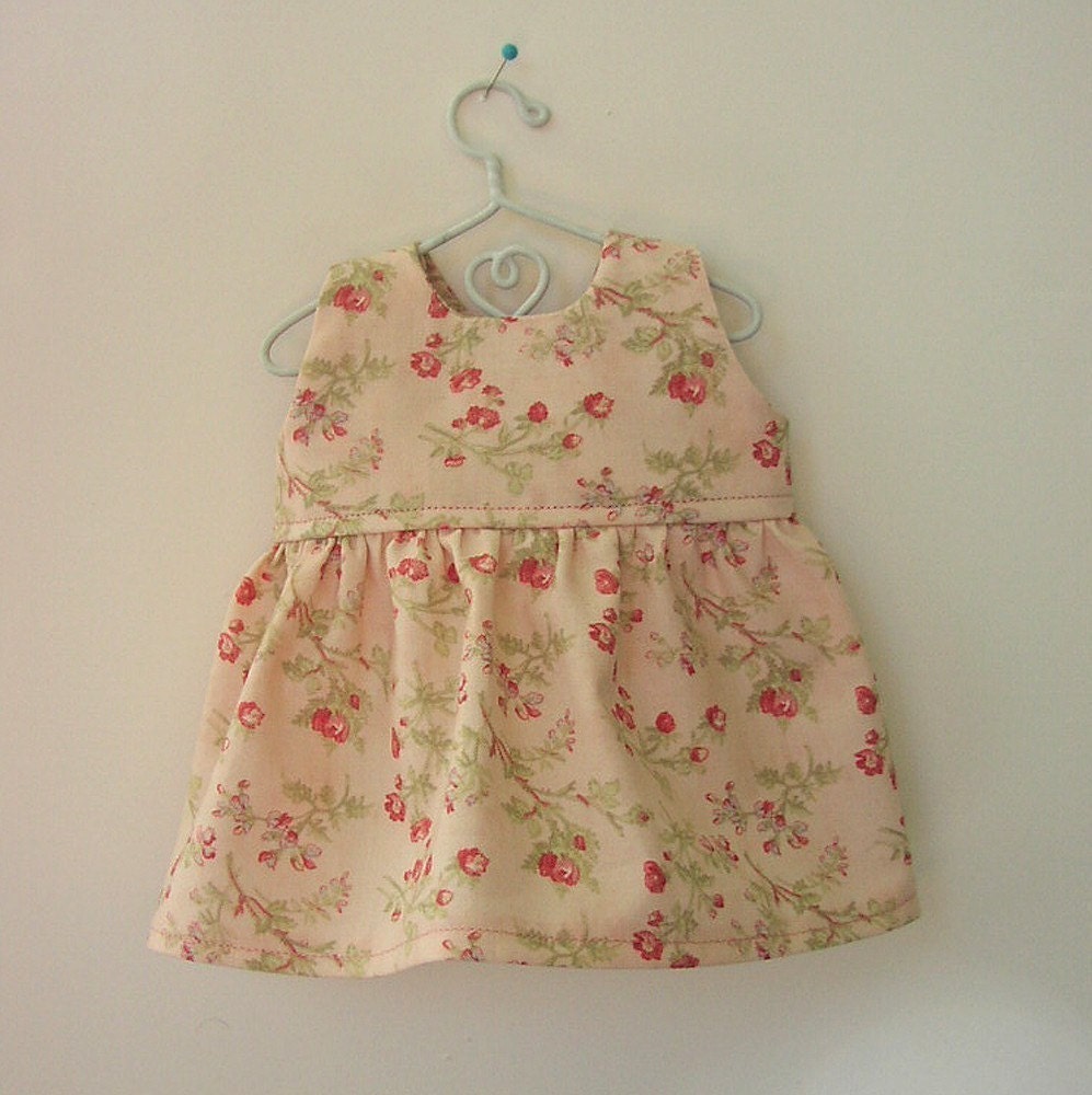 Pink Roses Jumper, Doll Dress for your Waldorf style Doll, fits 12 inch dolls