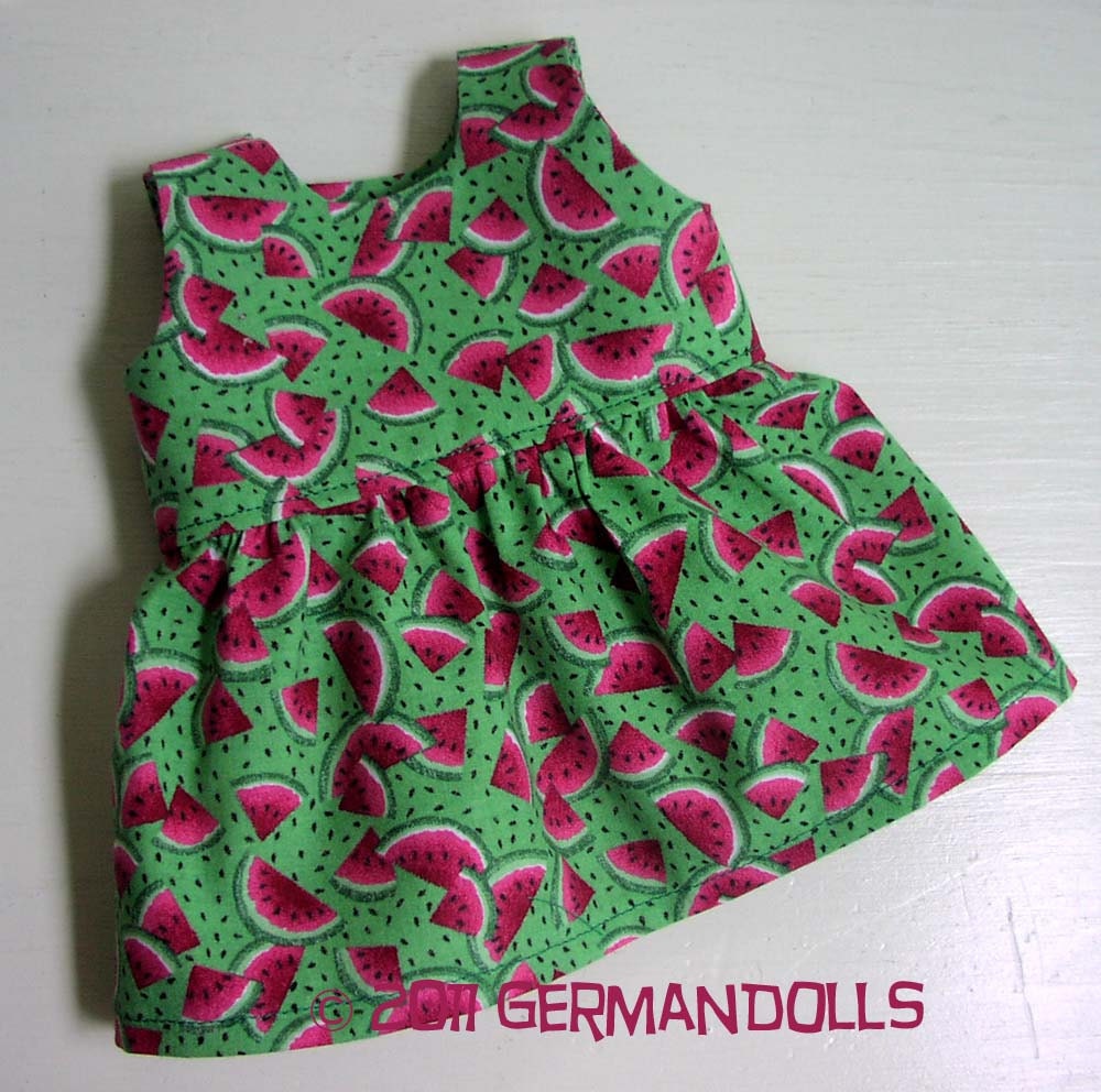 Waldorf Doll Clothes - 12 Inch Watermelon Dress - Waldorf Toy