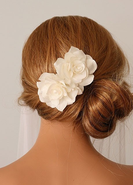 DOUBLE MAGNOLIA Bridal Headpiece