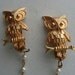 Vintage Owl and Faux Pearl Sweater Clip
